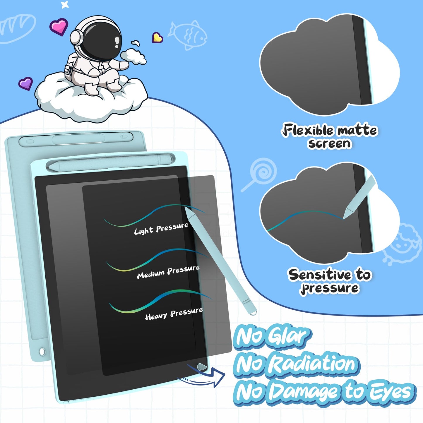 LEYAOYAO 2 Pack LCD Writing Tablet – 8.5-inch Color Doodle Pads for Kids