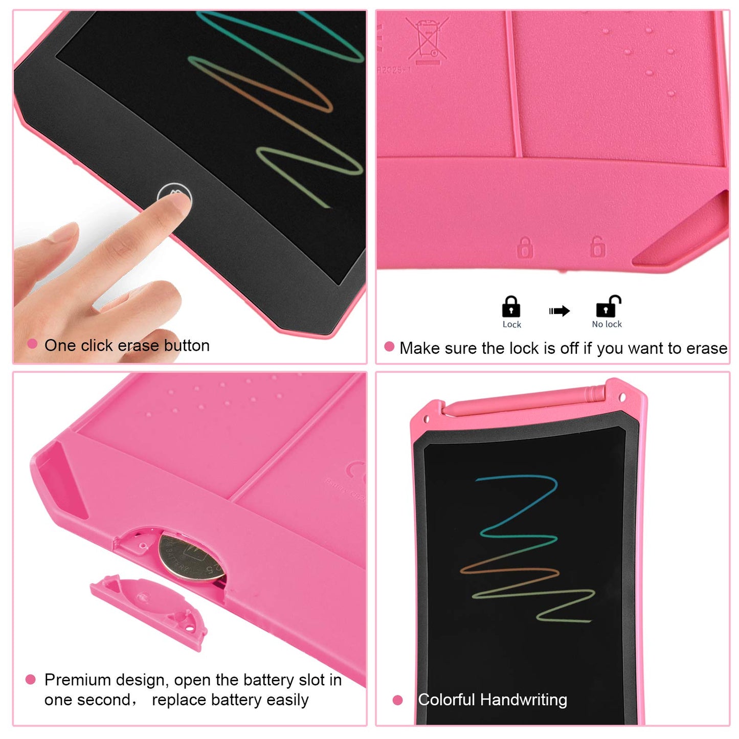 LEYAOYAO LCD Writing Tablet for Kids – 8.5-inch Doodle Board with Bag, Portable Drawing Pad