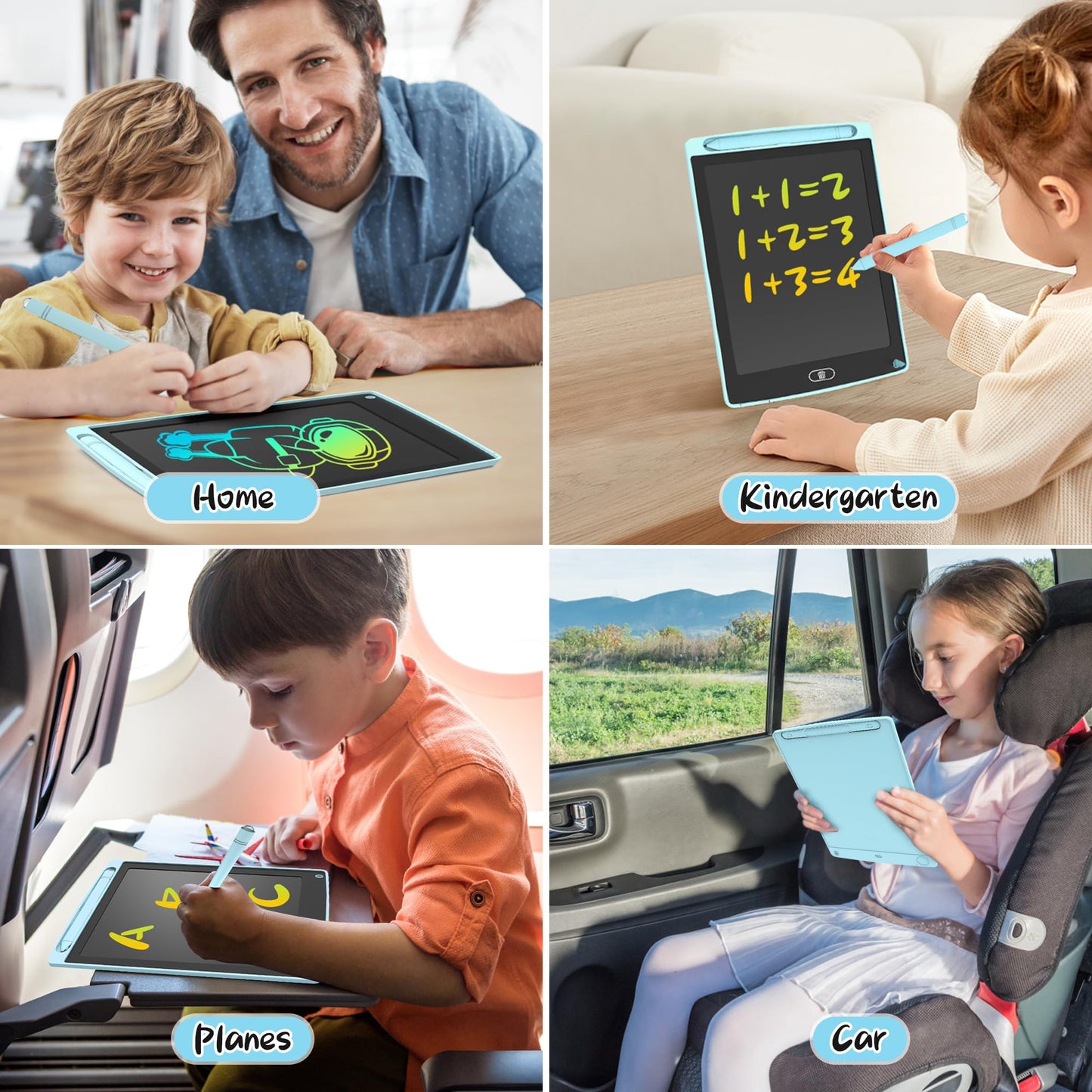 LEYAOYAO 2 Pack LCD Writing Tablet – 8.5-inch Color Doodle Pads for Kids