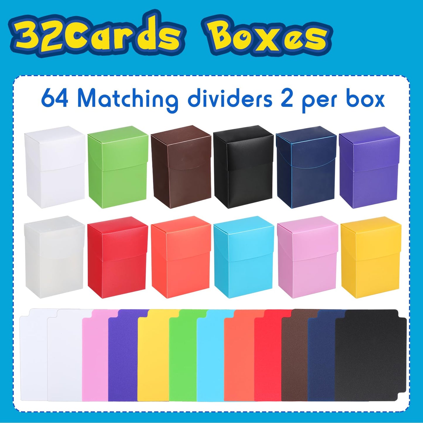 Leyndo 50 Pack TCG Cards Deck Boxes – Large Capacity with Dividers