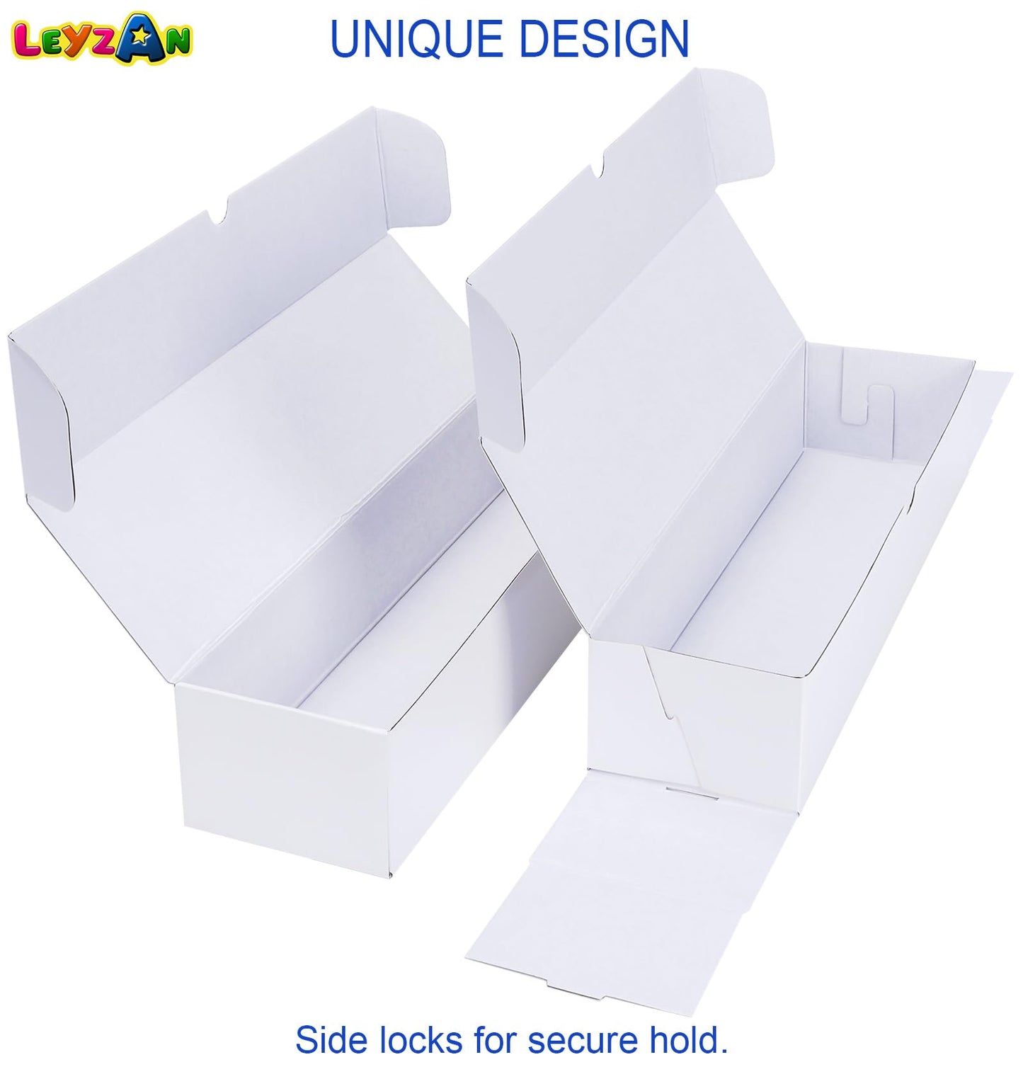 Leyzan 8-Pack Trading Card Storage Box – 1000-Count Capacity, Dividers & Labels, 14.4-Inch Horizontal
