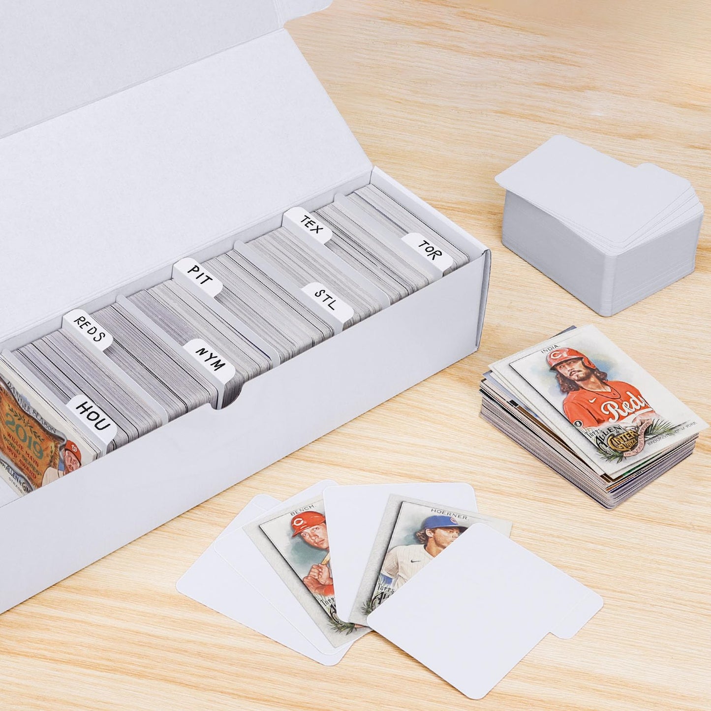 Leyzan Trading Card Dividers – 150 Horizontal Cards for MTG/Baseball Storage Boxes