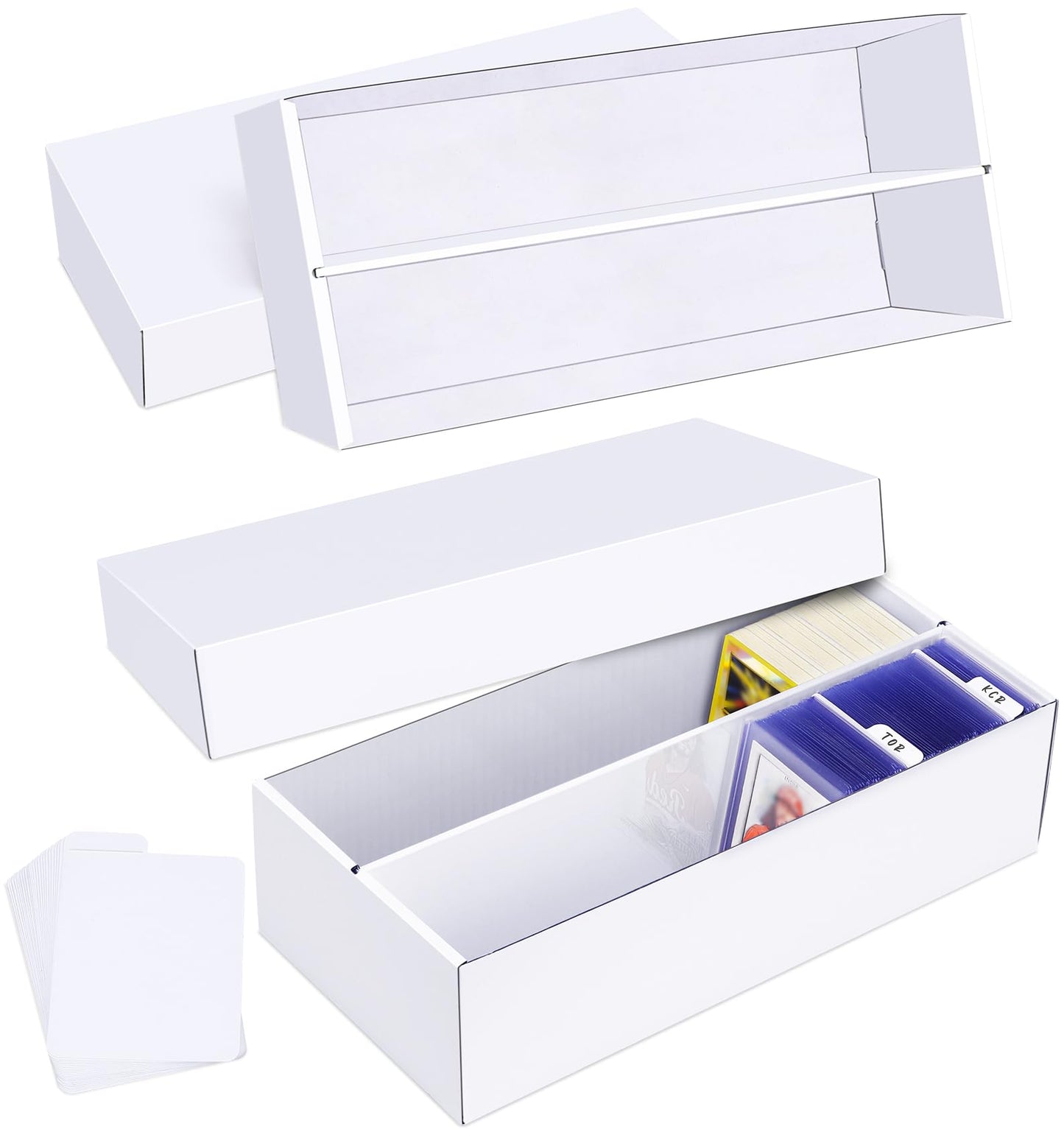 Leyzan Trading Card Storage Box 2 Pack – 1600 Card Capacity with Dividers