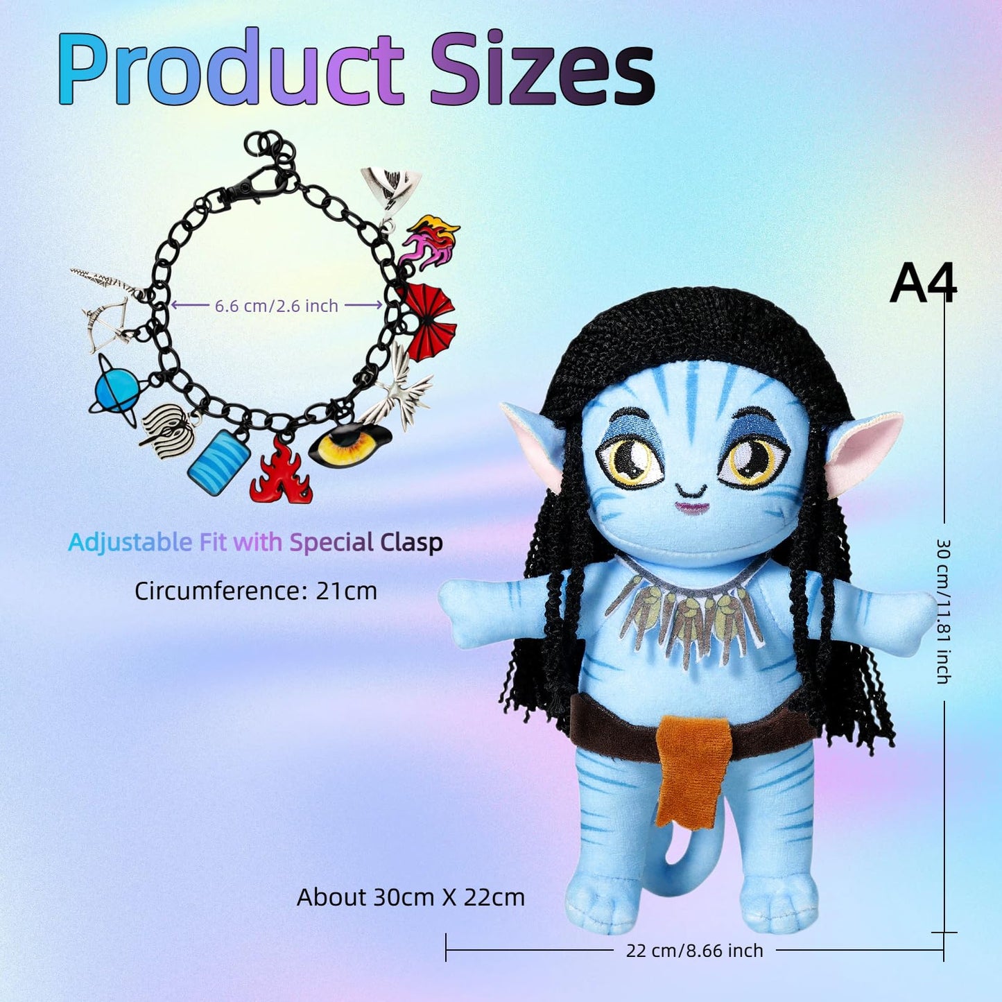 LG Louis Garden Avatar Plush Toy & Charm Bracelet – Na'vi Themed Jewelry for Fans