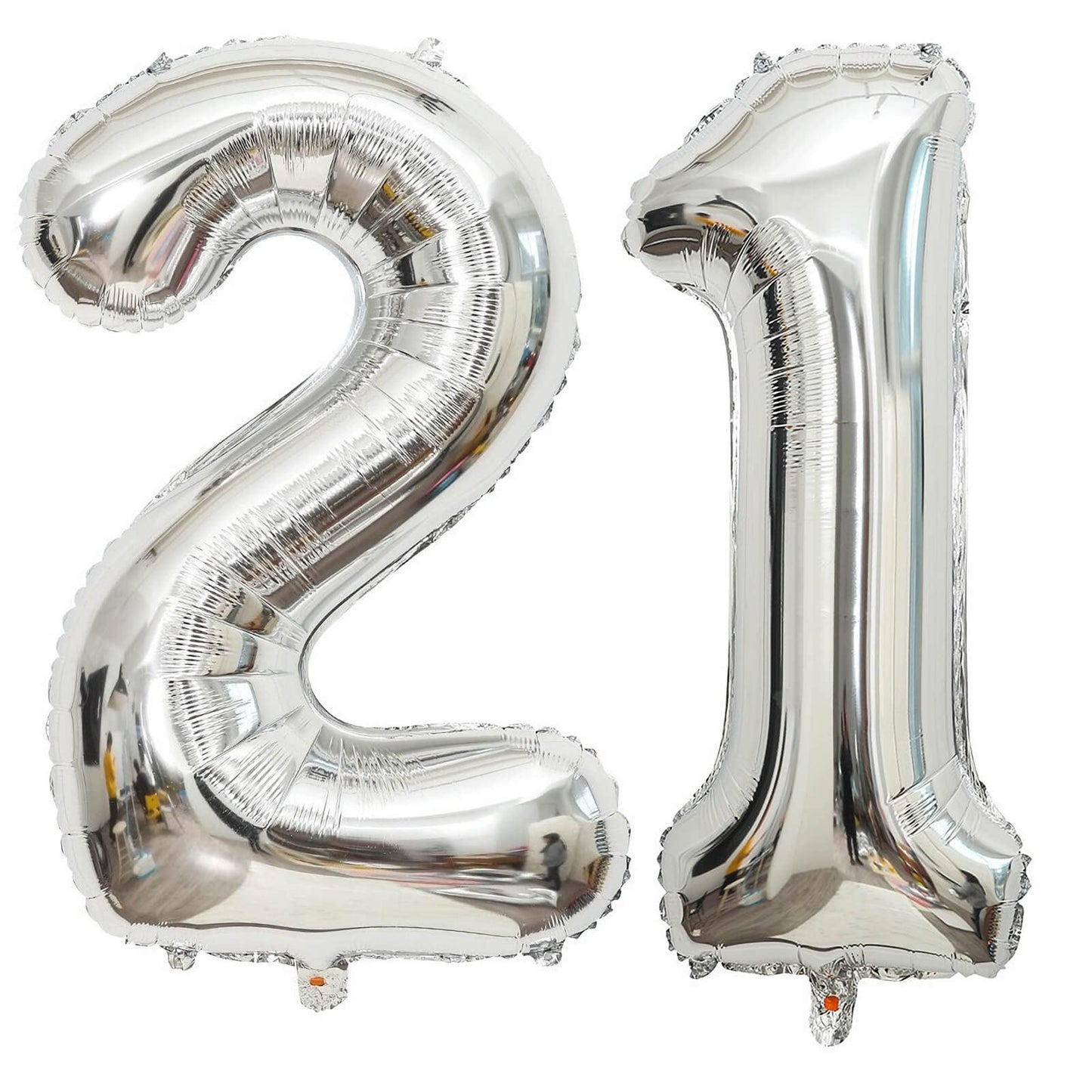 LHOAVWE 40-Inch Silver Number Balloons – Giant 12th & 21st Birthday Decor