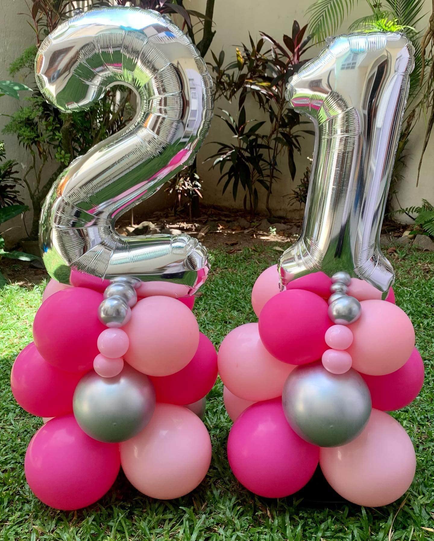 LHOAVWE 40-Inch Silver Number Balloons – Giant 12th & 21st Birthday Decor