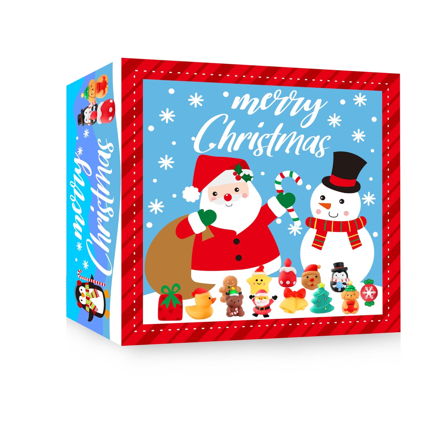 LIAM&AVA Christmas Mochi Squishies 25-Pack – Colorful Fidget Toys for Kids, Party Favors & Stocking Stuffers