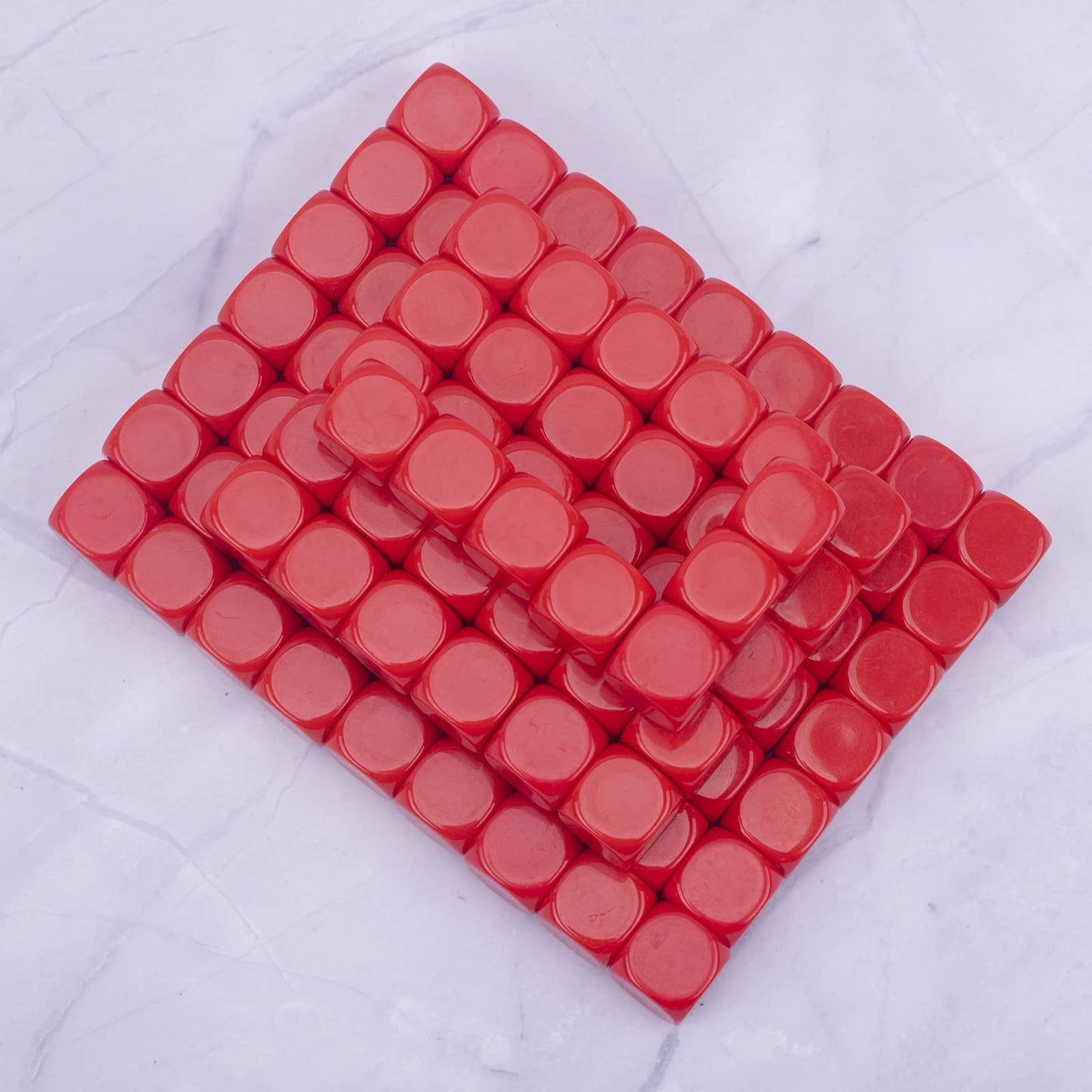 Lianshi 22mm Blank Dice Set - 100 Pcs, Four Colors for Teaching & Learning