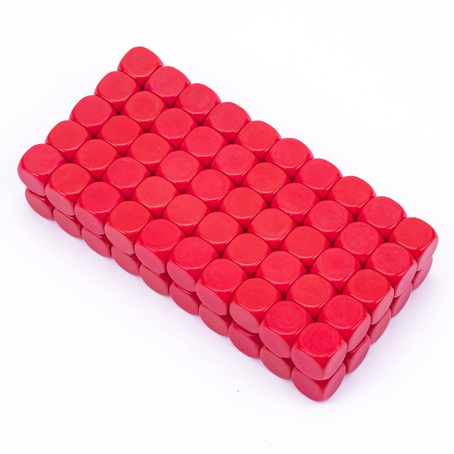 Lianshi 22mm Blank Dice Set - 100 Pcs, Four Colors for Teaching & Learning