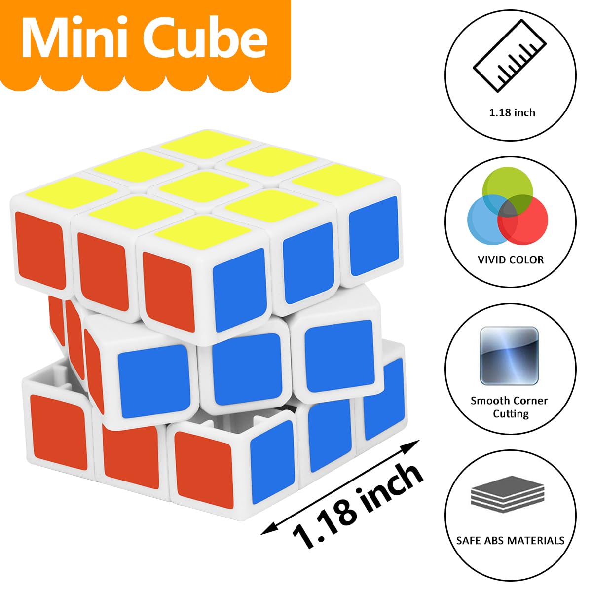 Libay Mini Cube Puzzle 28-Pack — 1.18-Inch 3x3 Magic Cube for Party Favors, Classroom Rewards & Gifts