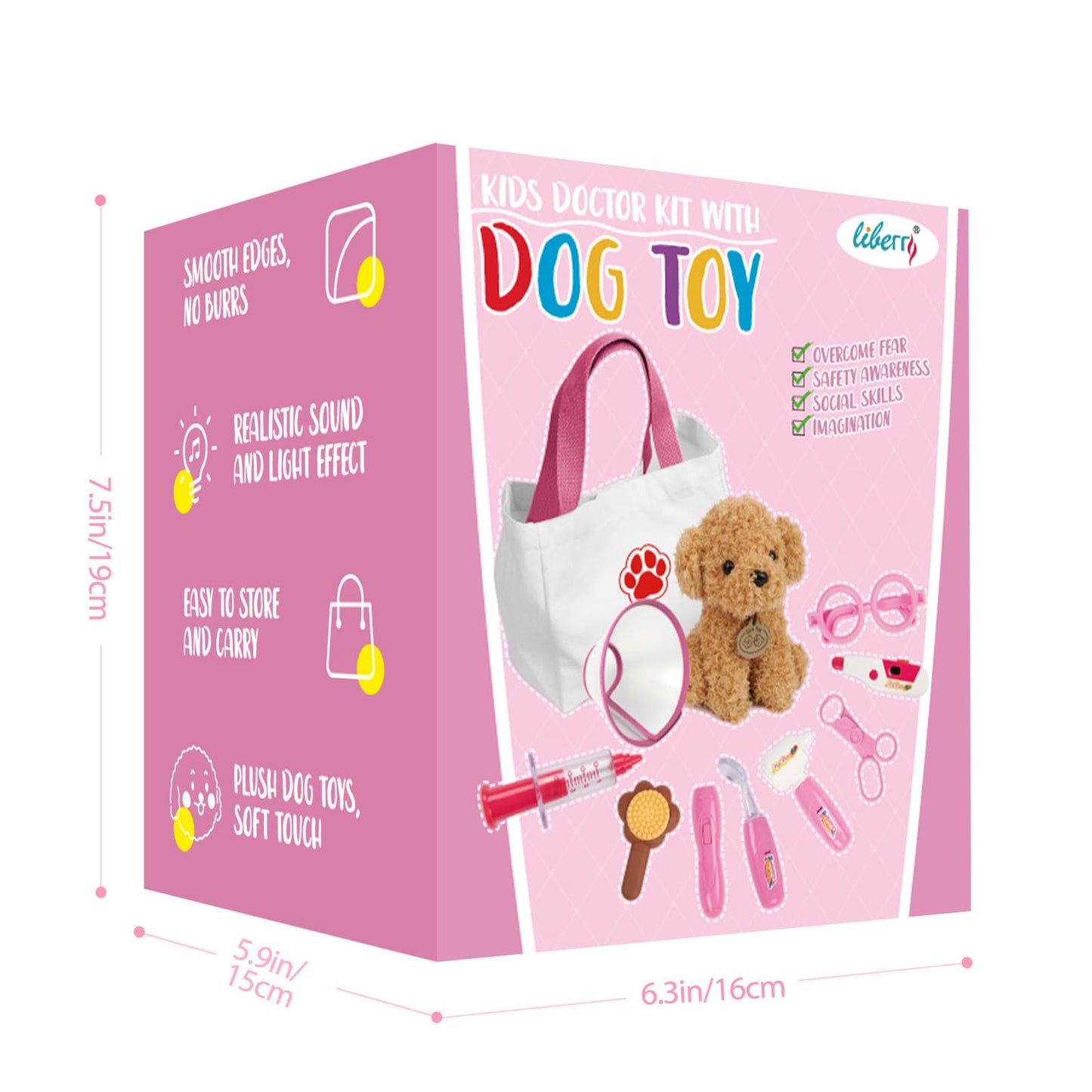 Liberry Doctor Kit for Toddlers – 26 Pcs Vet Playset with Stethoscope & Dress-Up Costume
