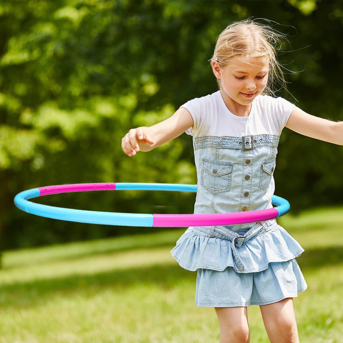 Liberry Kids Exercise Hoop – Detachable & Adjustable Plastic Fitness Hoops (Pack of 3) for Ages 3+
