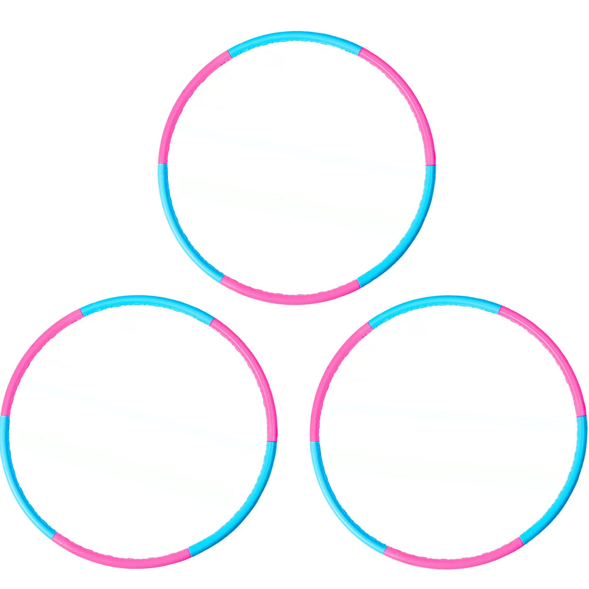 Liberry Kids Exercise Hoop – Detachable & Adjustable Plastic Fitness Hoops (Pack of 3) for Ages 3+
