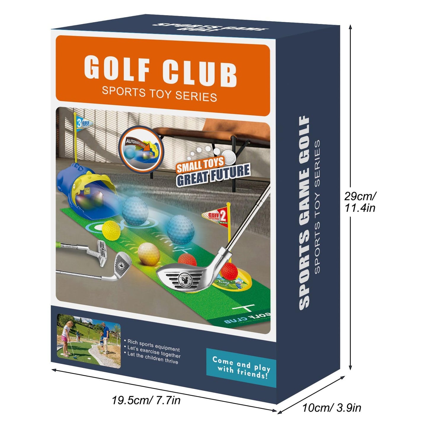Liberry Kids Golf Set for 3-6 Years - Glow Balls, Auto Ball Returner, Putting Mat