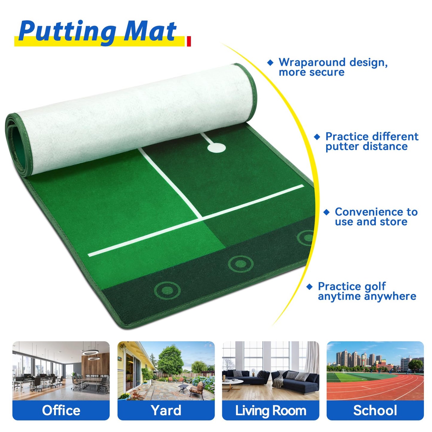 Liberry Toddler Golf Set with Putting Mat — Indoor & Outdoor Kids Golf Toys for 2-4 Year Olds