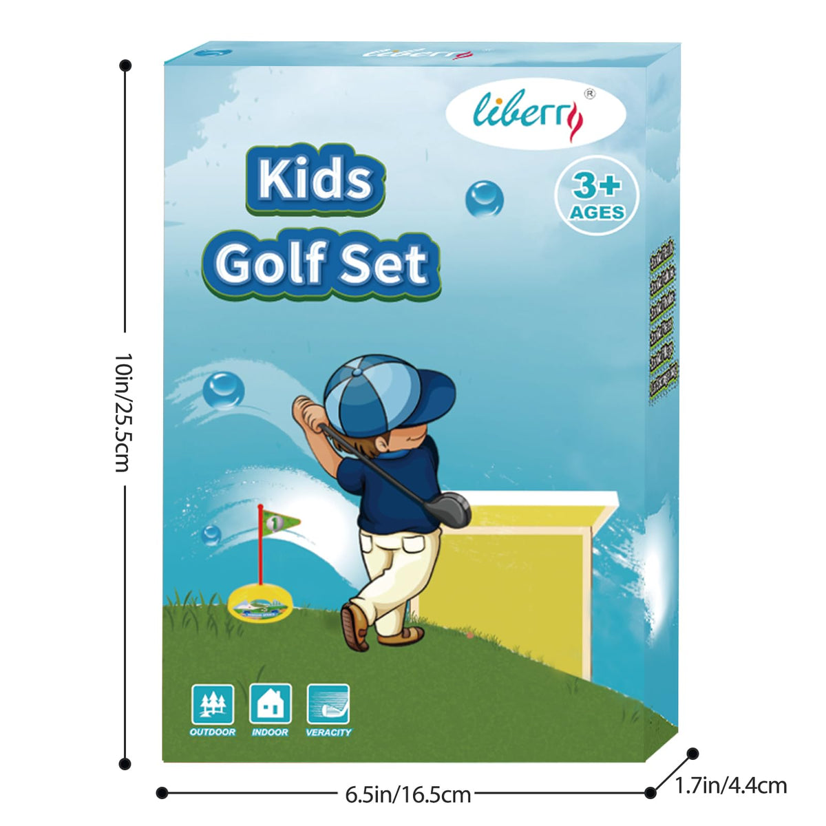 Liberry Toddler Golf Set - Retractable Toy Golf Clubs for Ages 2-5 | Indoor & Outdoor Play
