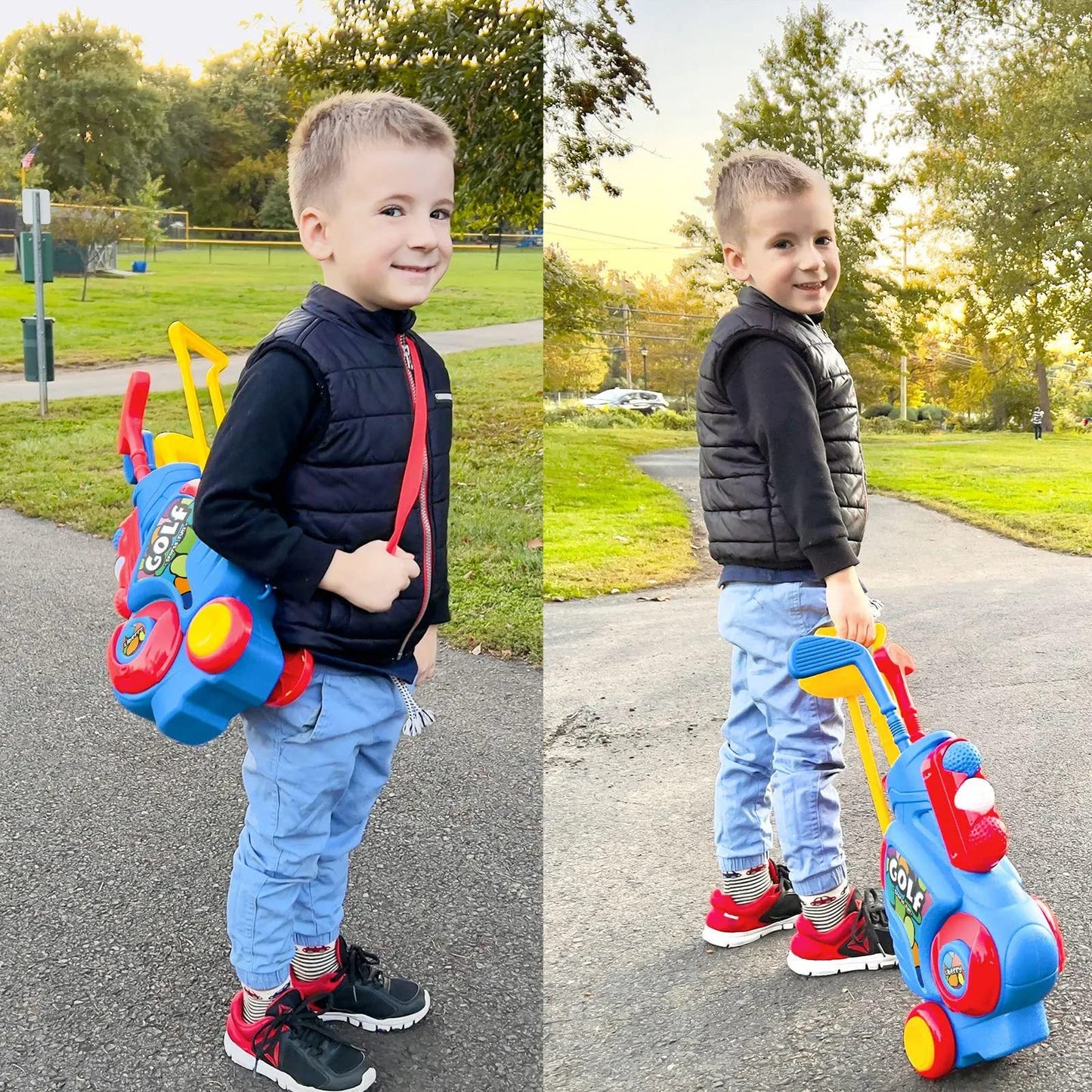 Liberry Toddler Golf Set with Putting Mat — Indoor & Outdoor Kids Golf Toys for 2-4 Year Olds