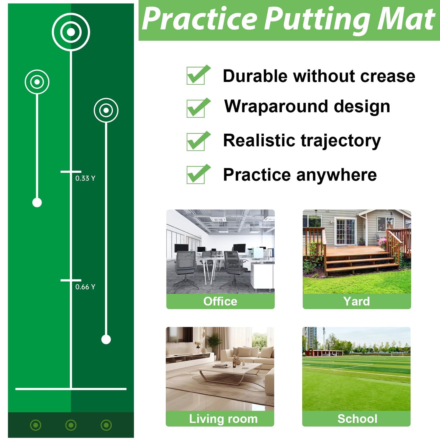 Liberry Toddler Golf Set – Retractable Clubs, Putting Mat & Storage Bag for Kids 2-5