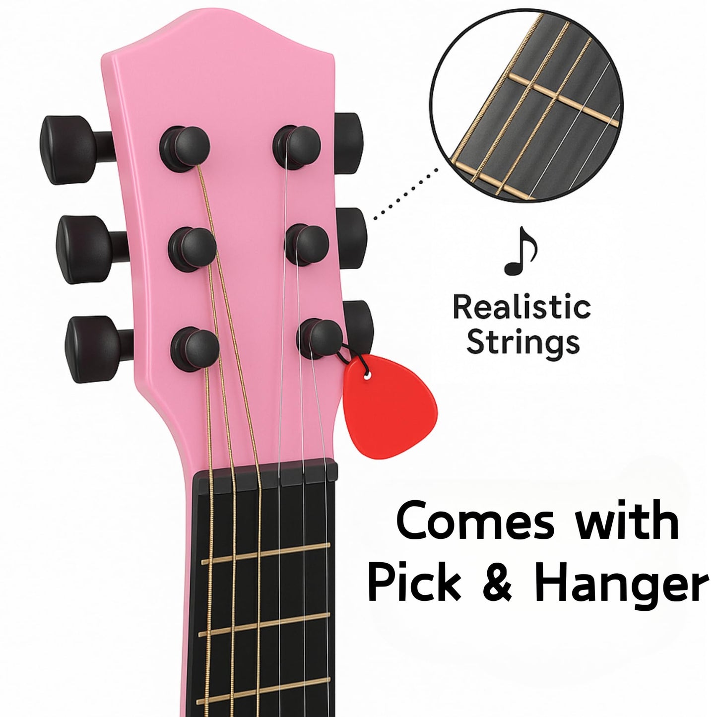 Liberty Imports 23-inch Kids Acoustic Guitar – 6-String Toy, Pink