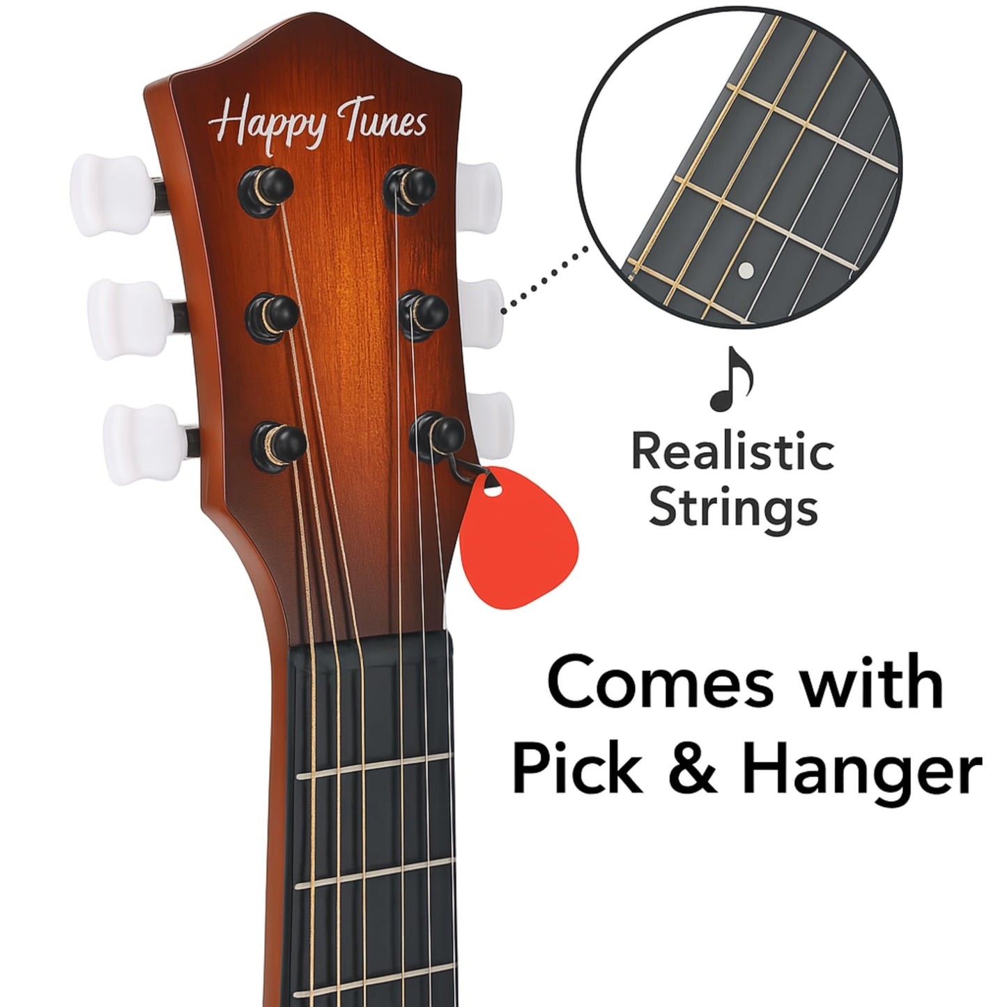 Liberty Imports 23-inch Kids Acoustic Guitar – 6-String Beginner Toy, Cherry Sunburst