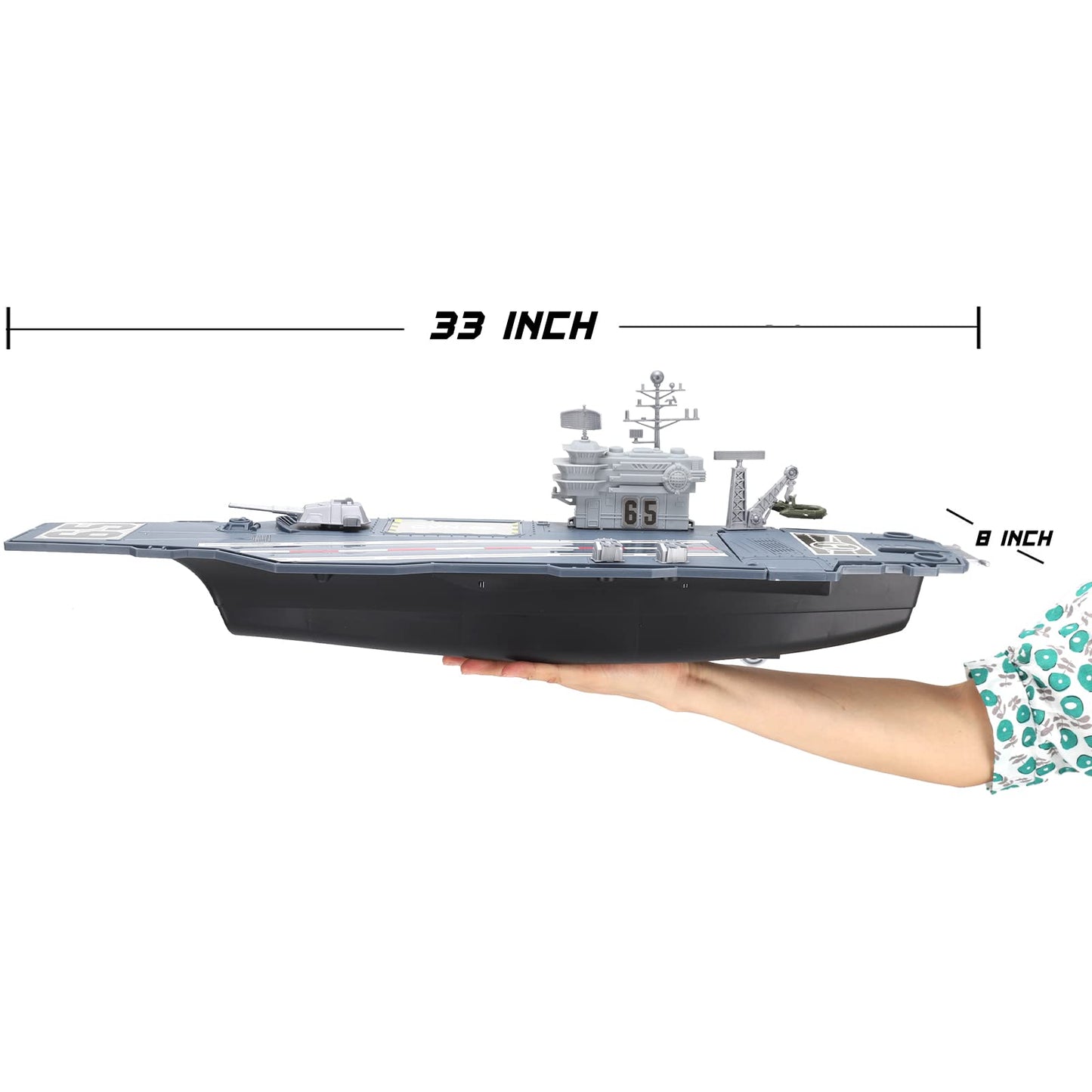 Liberty Imports 33-Inch Aircraft Carrier Mega Playset — Ultimate Military Battle Set for Kids