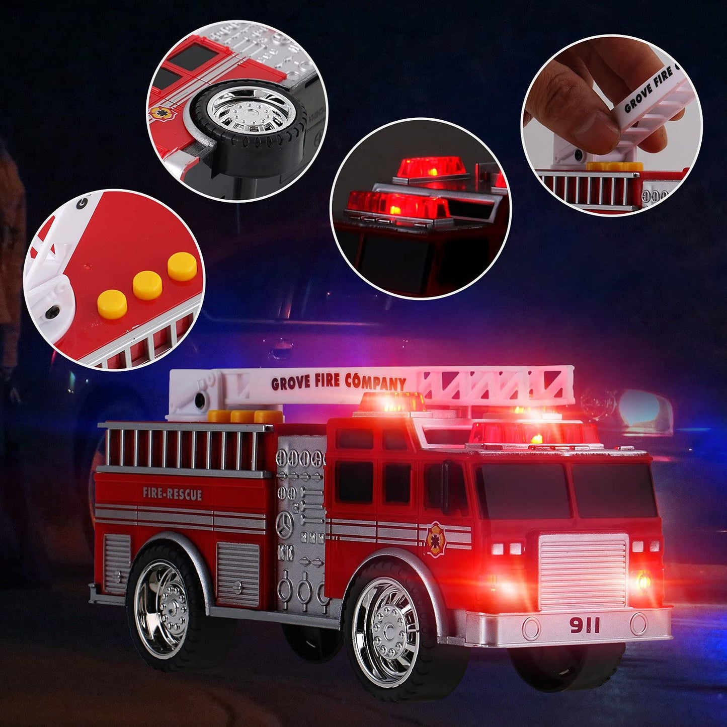 Liberty Imports 3-in-1 True Hero Emergency Rescue Vehicles – Ambulance, Fire Truck & Police Car