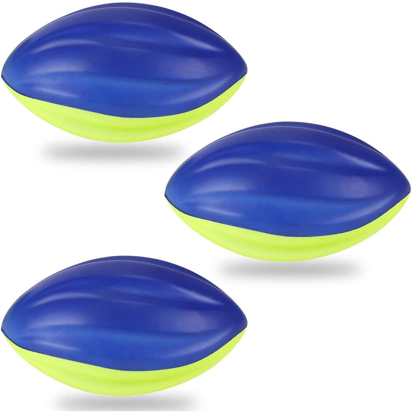 Liberty Imports 8.5-Inch Foam Spiral Footballs - Set of 3 for Kids' Training