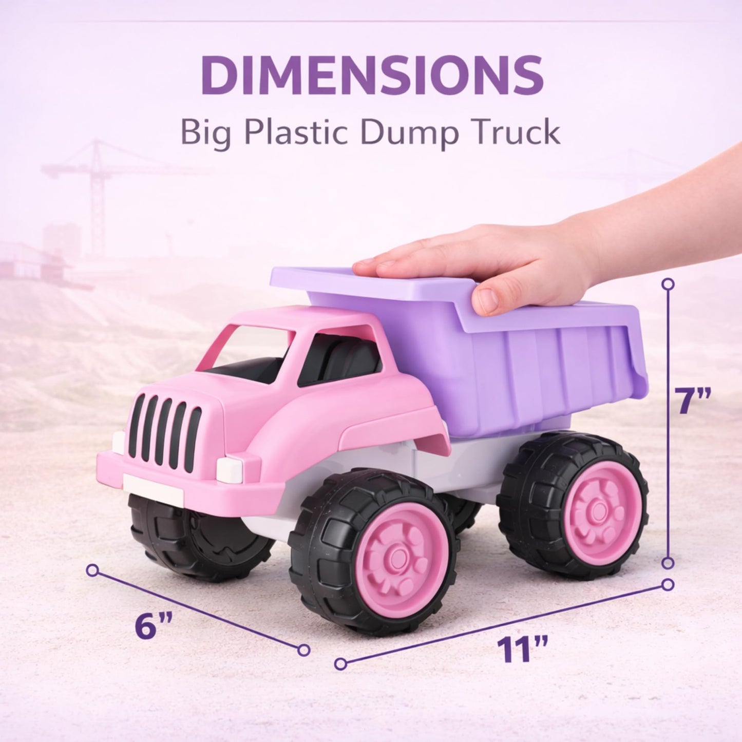 Liberty Imports Pink Dump Truck for Toddlers – Large Tilting Dumper Toy Vehicle