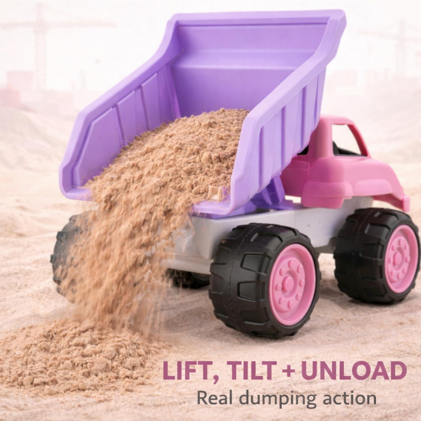 Liberty Imports Pink Dump Truck for Toddlers – Large Tilting Dumper Toy Vehicle