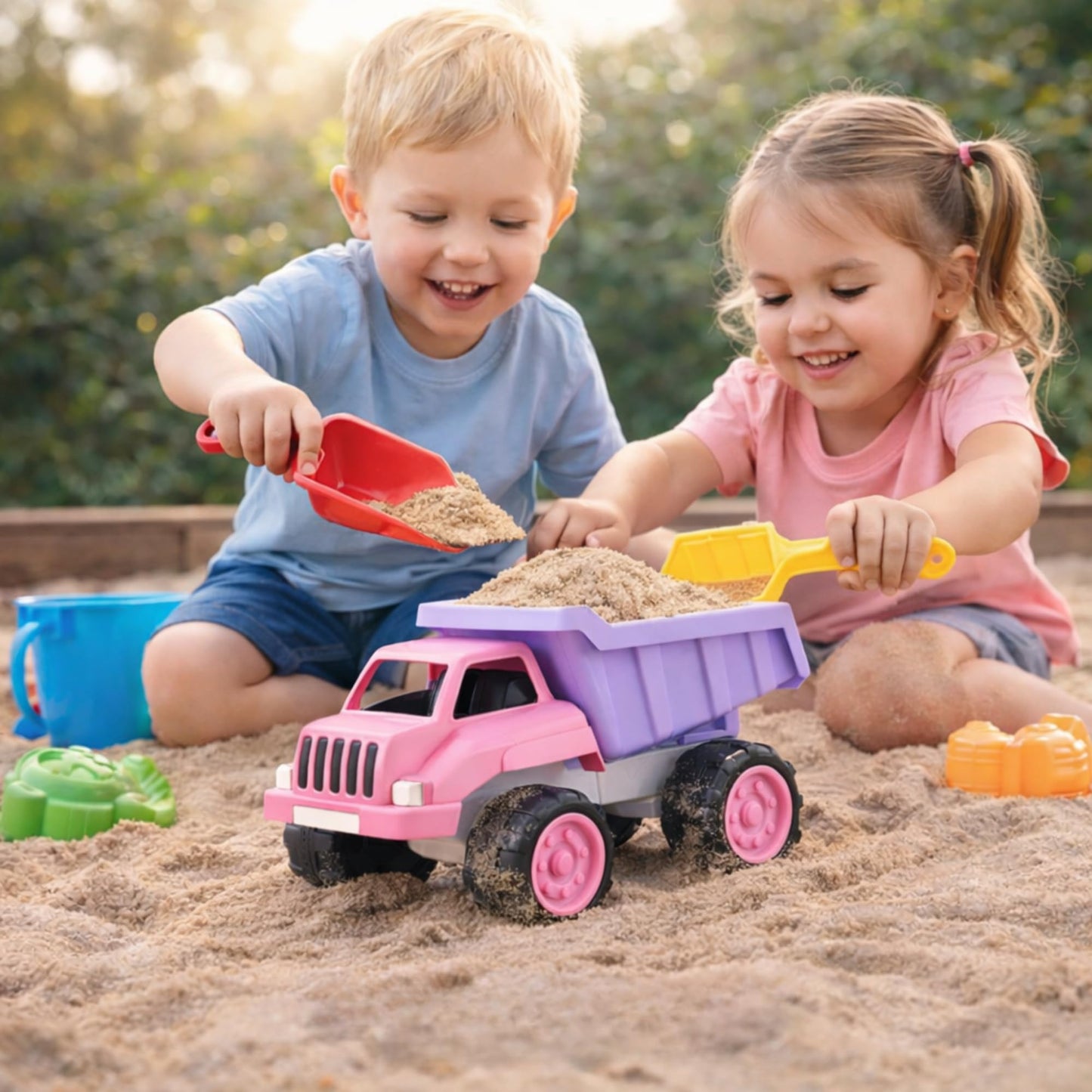 Liberty Imports Pink Dump Truck for Toddlers – Large Tilting Dumper Toy Vehicle