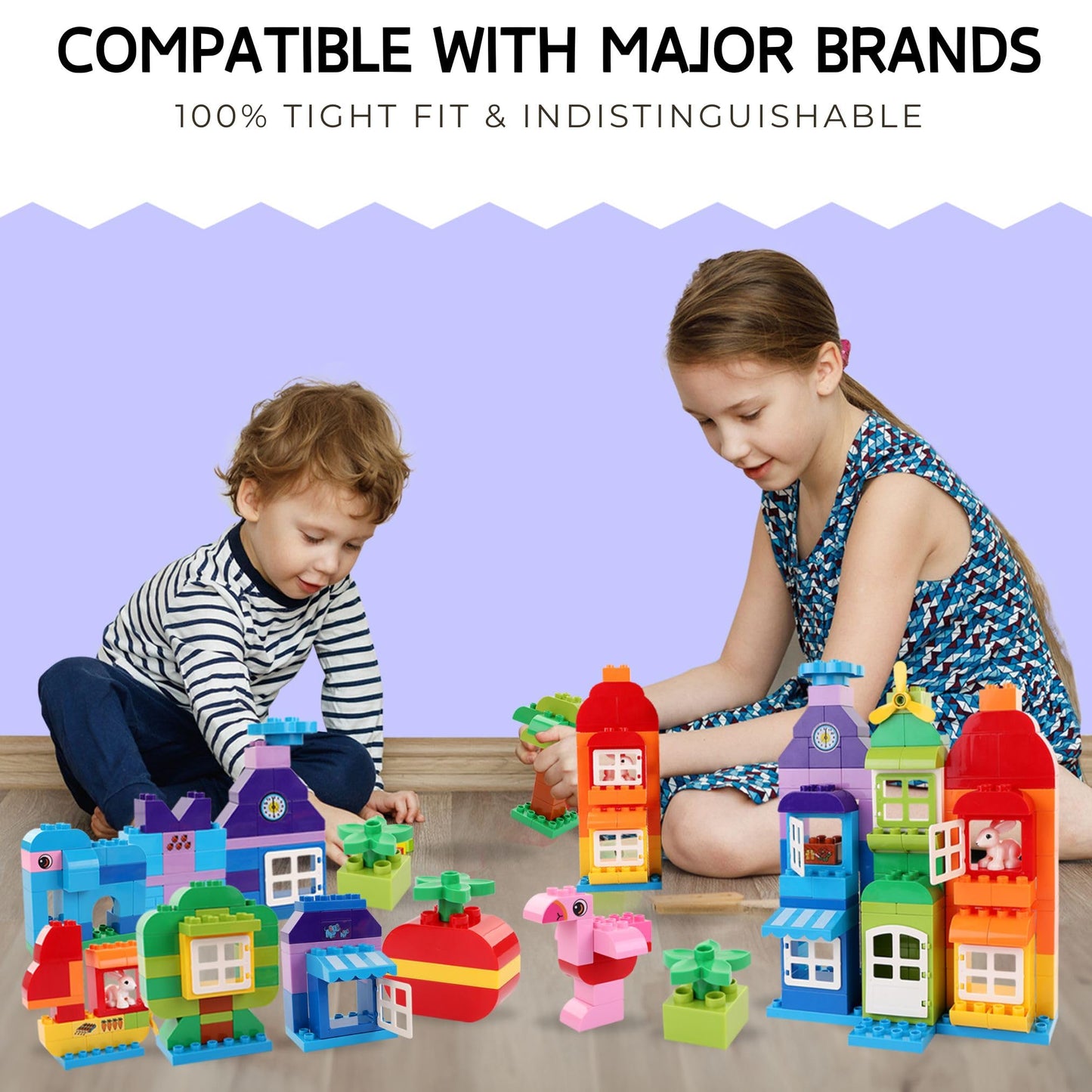 Liberty Imports Big Building Blocks 166 Pieces – Compatible with Major Brands | Storage Bucket