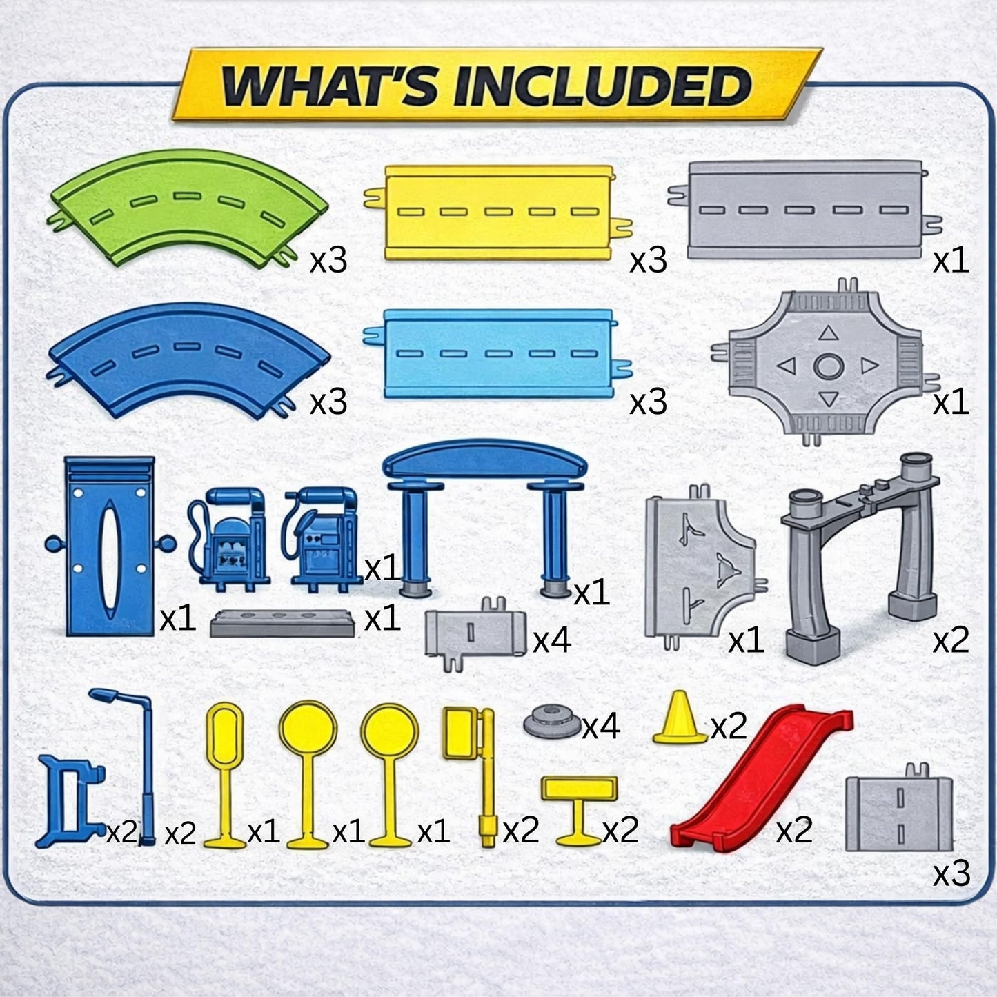 Liberty Imports My First Speed Racing Track Builder – Starter Kit with 6 Diecast Cars