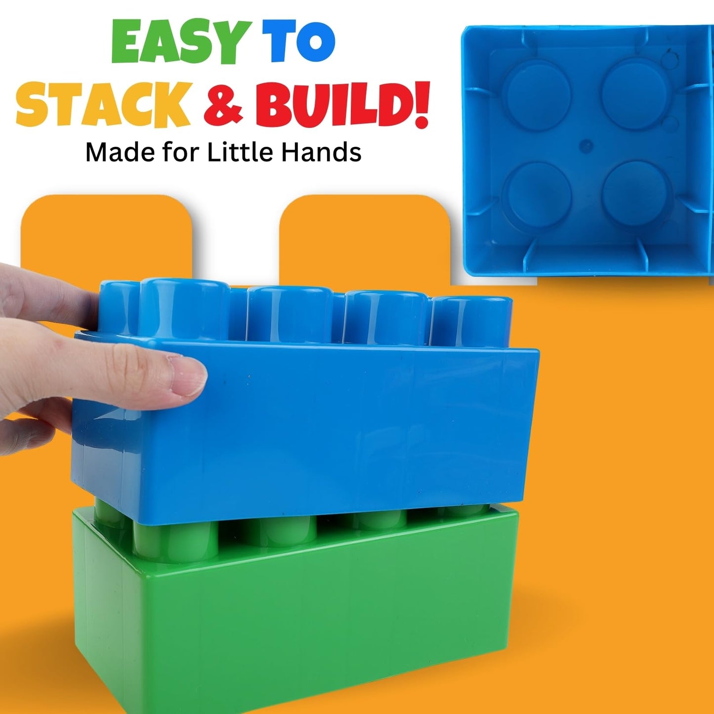 Liberty Imports 24 PCS Giant Building Blocks Starter Set for Toddlers – Large Plastic Blocks for Creative Play