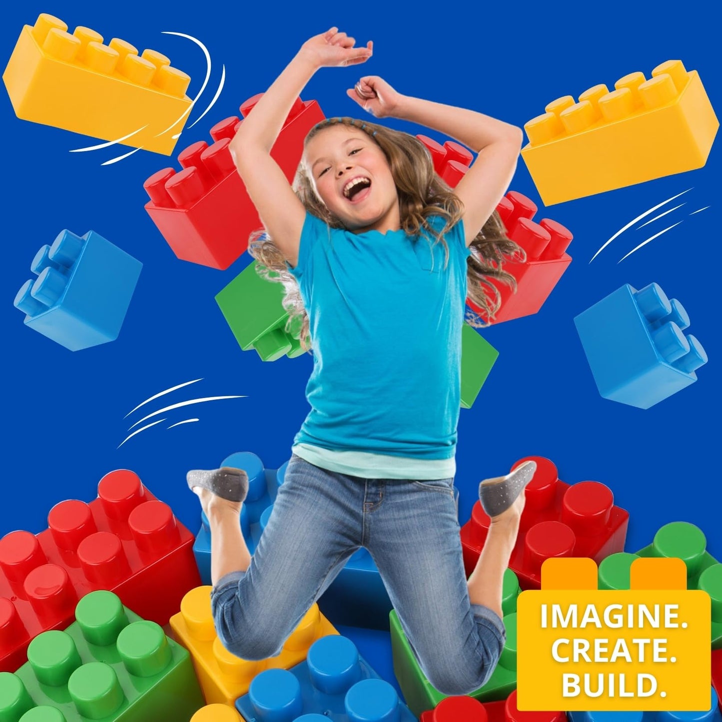 Liberty Imports 24 PCS Giant Building Blocks Starter Set for Toddlers – Large Plastic Blocks for Creative Play
