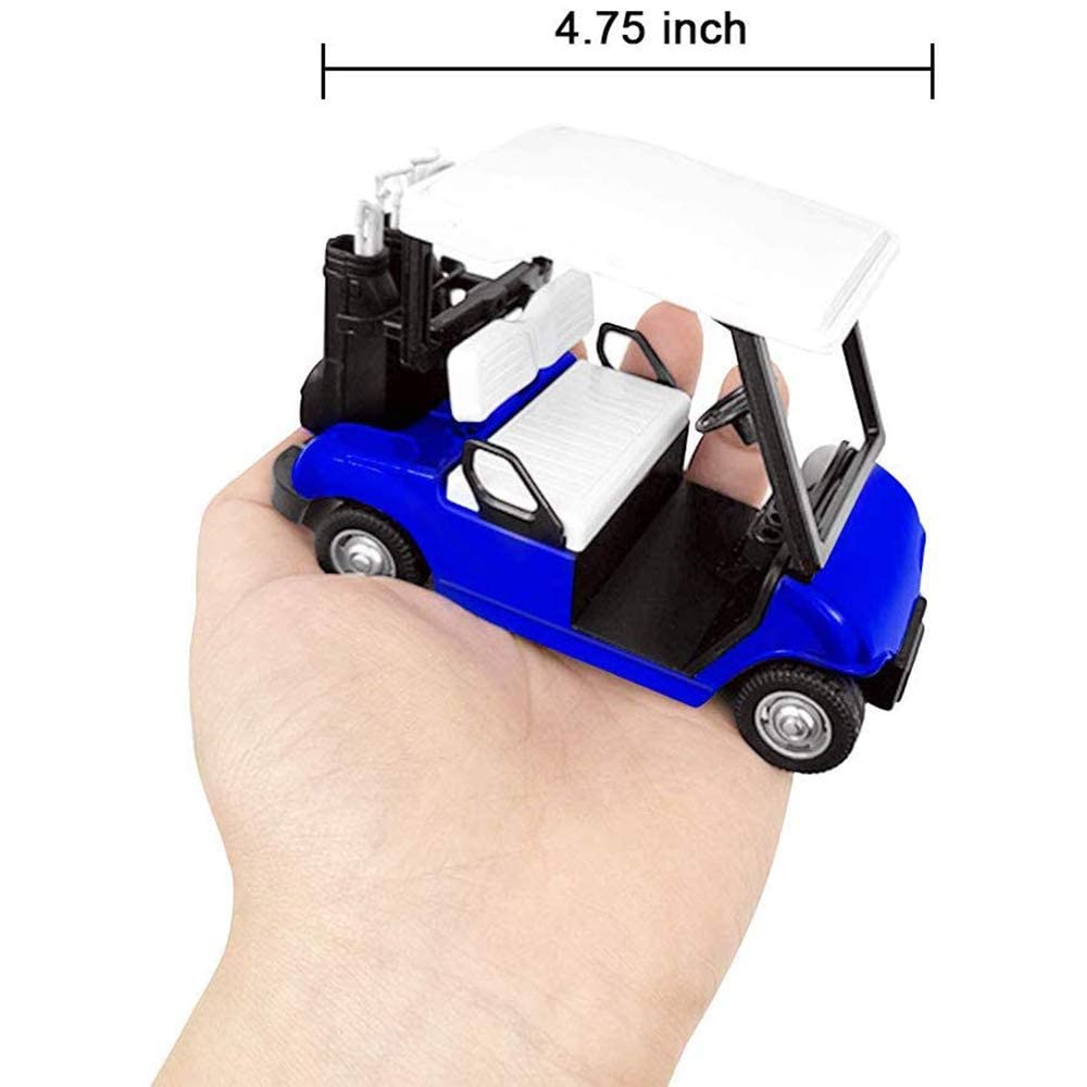 6 Pack Diecast Golf Carts with Clubs – 1:20 Scale Pullback Vehicles by Liberty Imports
