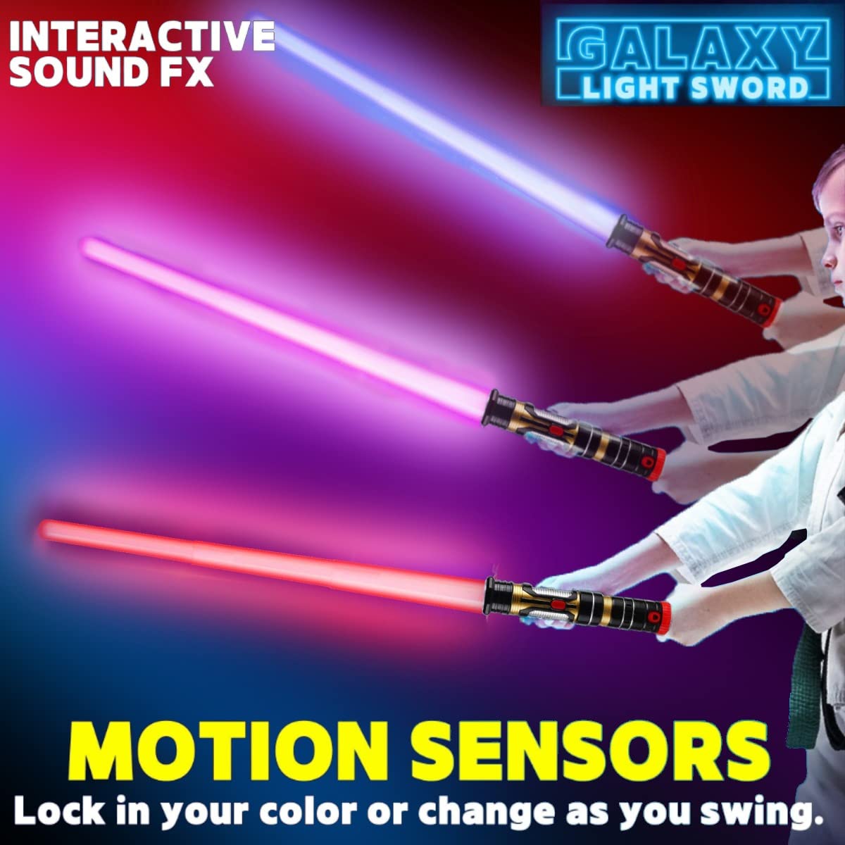 Liberty Imports 12-Pack LED Light Up Sabers – Color-Changing, Motion-Sensitive, Retractable Swords for Parties & Cosplay