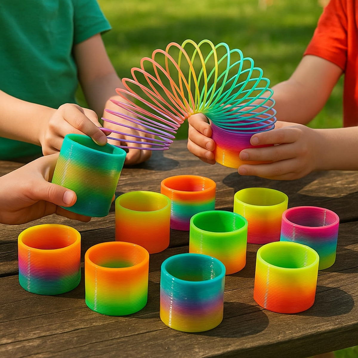 Liberty Imports 12-ct Magic Rainbow Coil Springs – Small Neon Toys