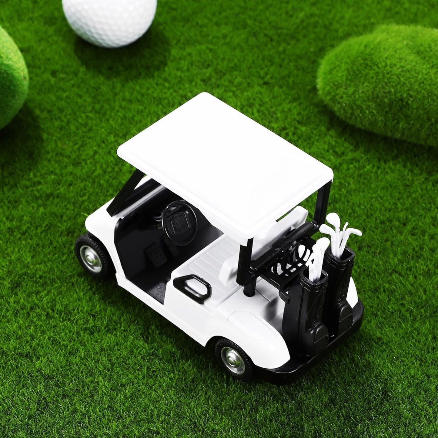 6 Pack Diecast Golf Carts with Clubs – 1:20 Scale Pullback Vehicles by Liberty Imports