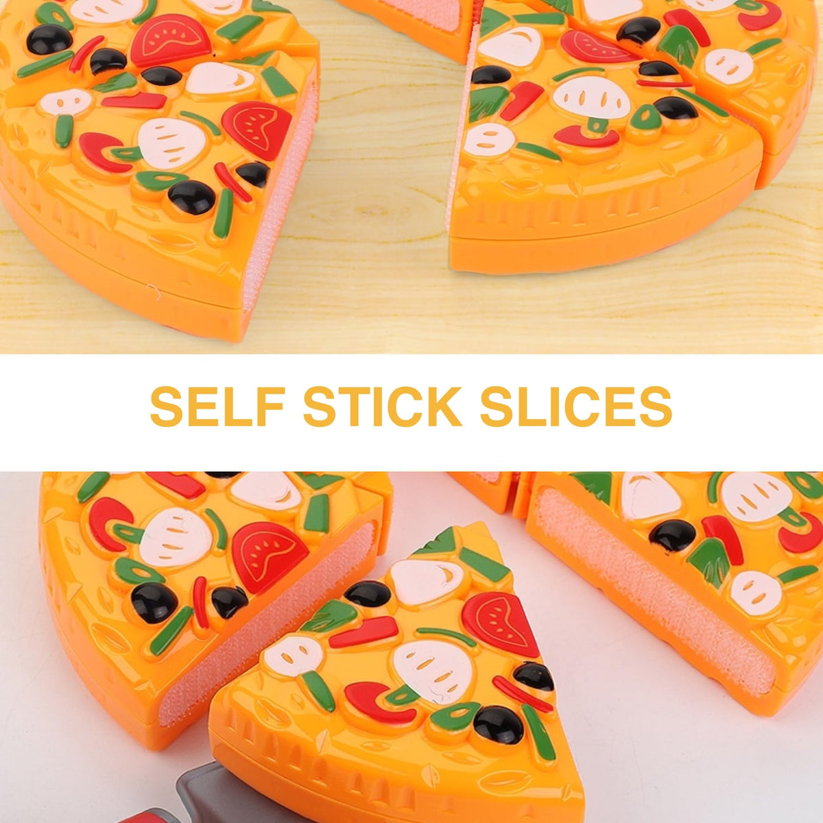 Liberty Imports 15-Piece Pizza Party Play Set for Kids - Realistic Pretend Pizza Kit