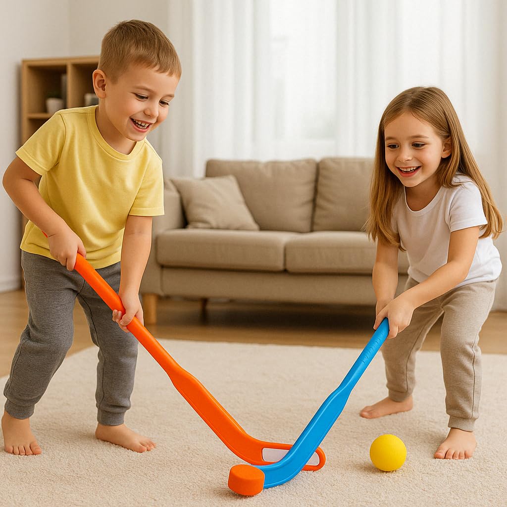 Liberty Imports Kids Floor Hockey Set – 29-Inch Sticks, Indoor/Outdoor Play (2-Pack)