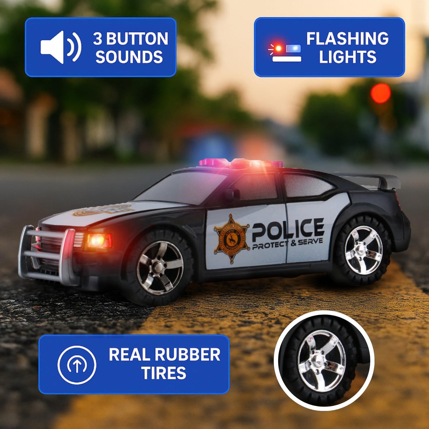 Liberty Imports 3-in-1 True Hero Emergency Rescue Vehicles – Ambulance, Fire Truck & Police Car