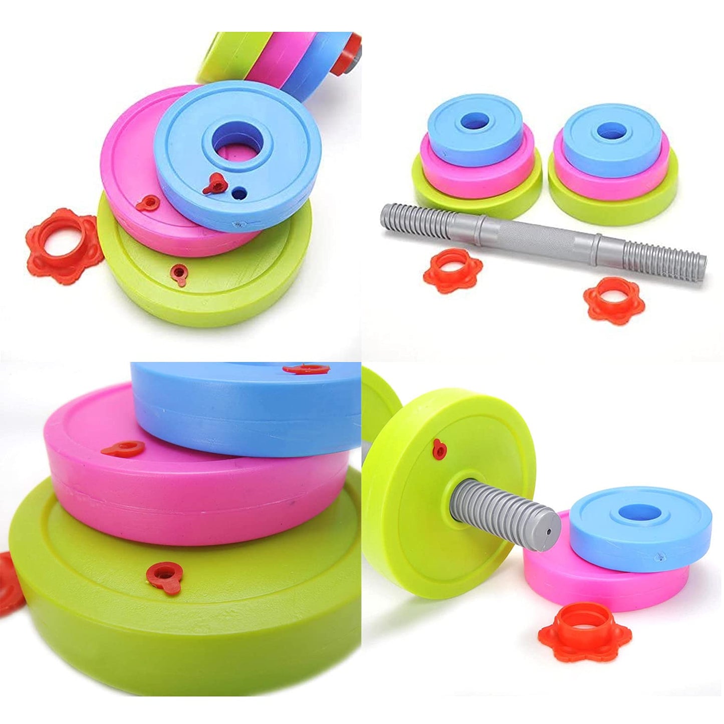 Liberty Imports Adjustable Dumbbell Toy – Pretend Workout for Kids