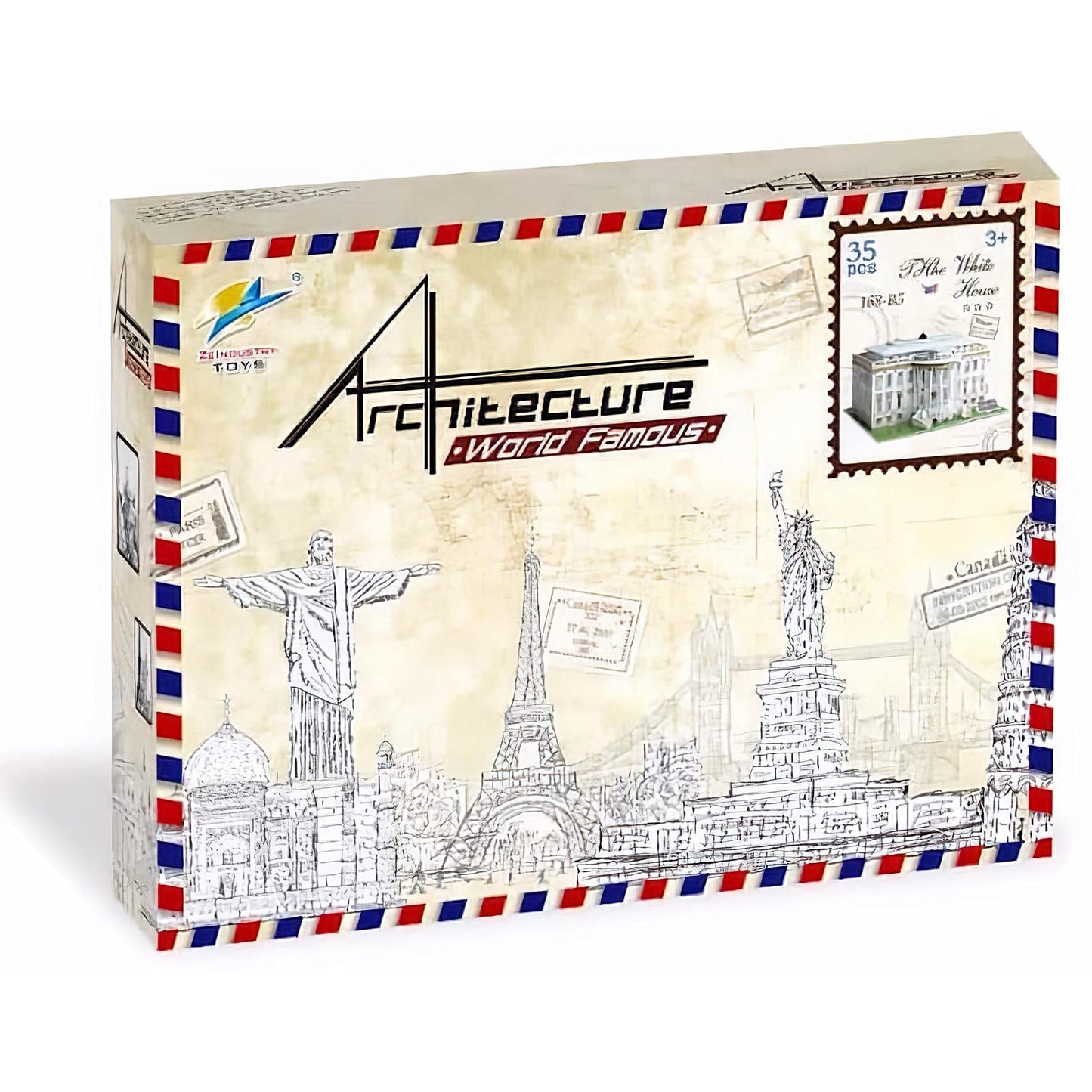 Liberty Imports The White House 3D Puzzle – 35-Piece Architecture DIY Kit