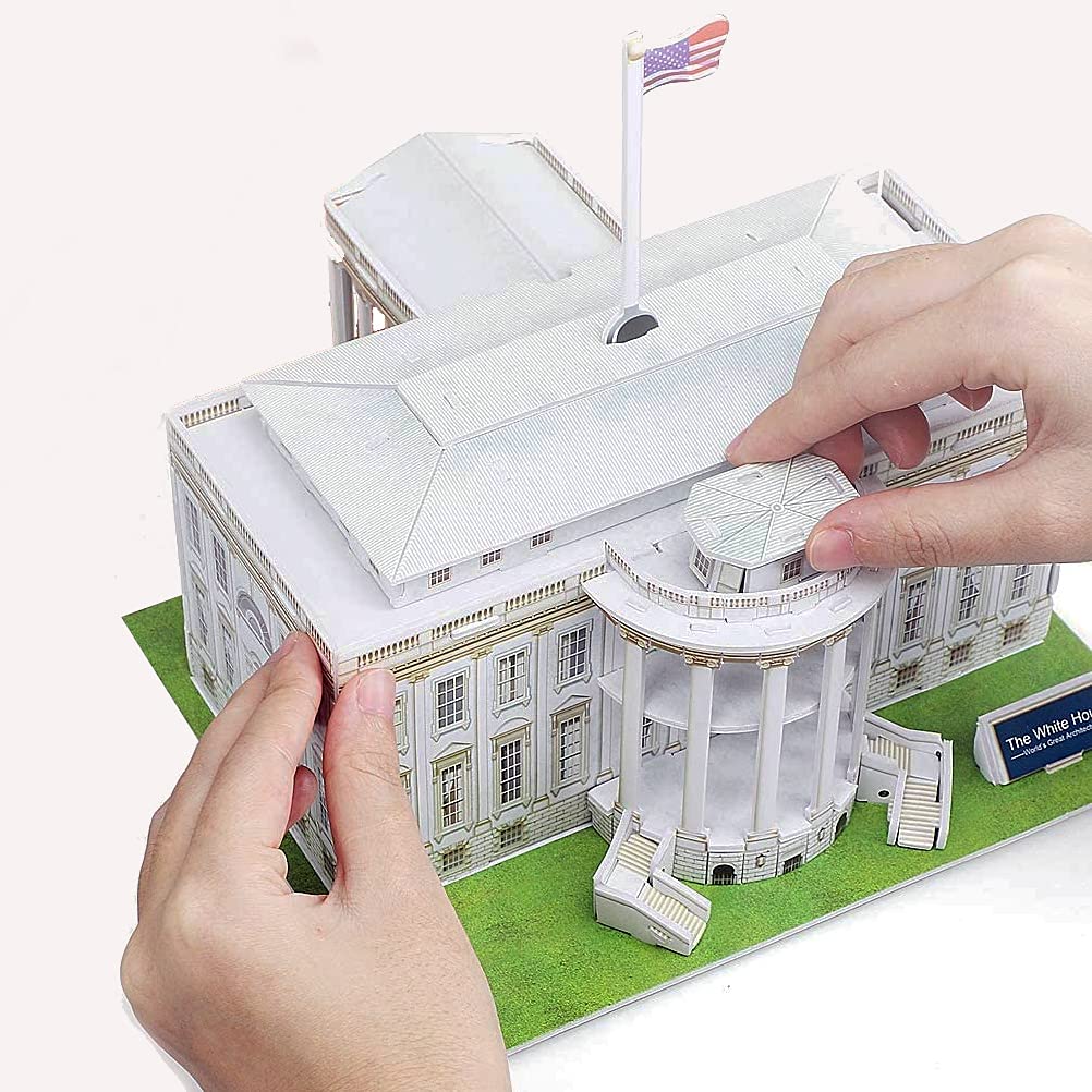 Liberty Imports The White House 3D Puzzle – 35-Piece Architecture DIY Kit