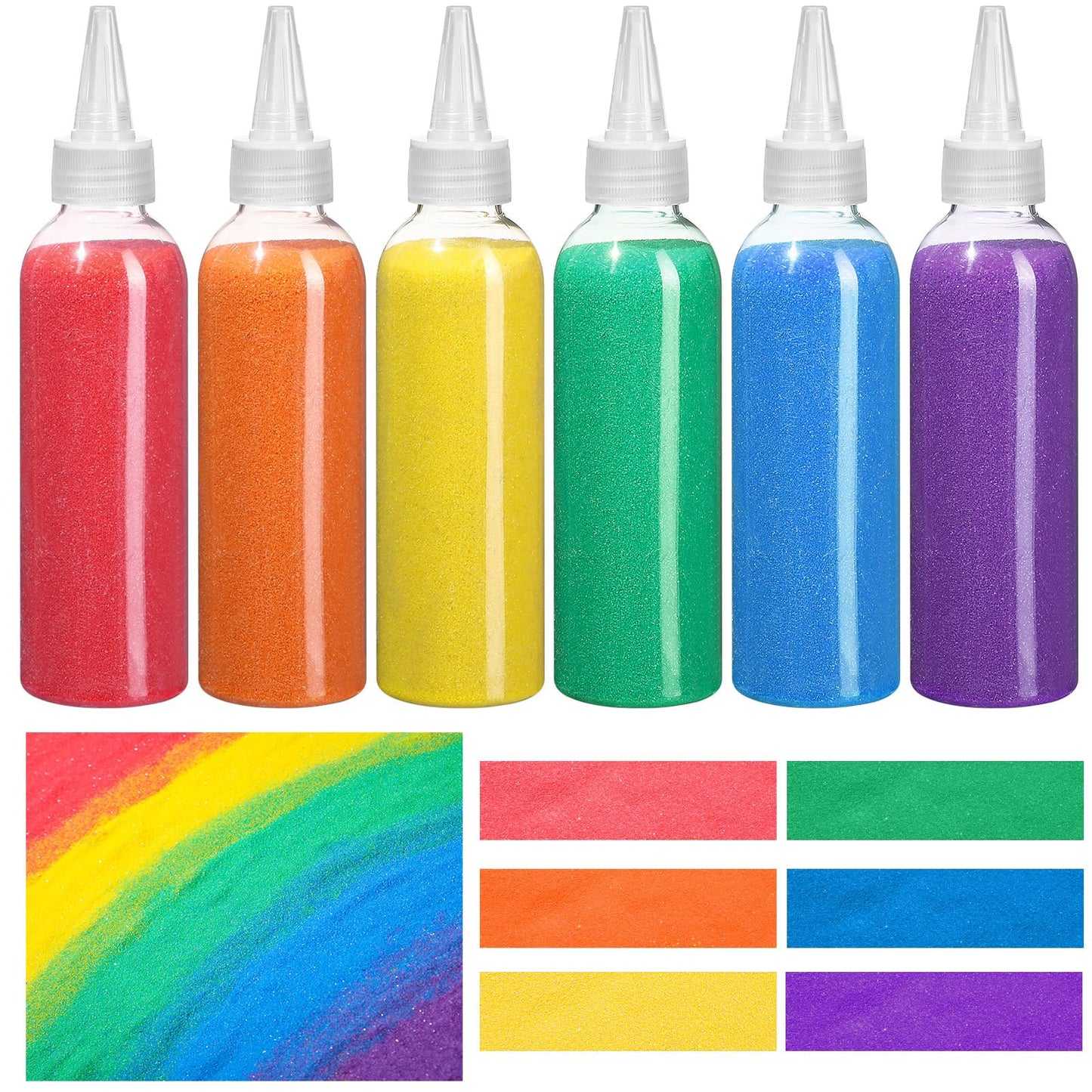 Libima 24 Pcs Art Sand Colored 9oz Bottles – DIY Kids Arts & Crafts Kit