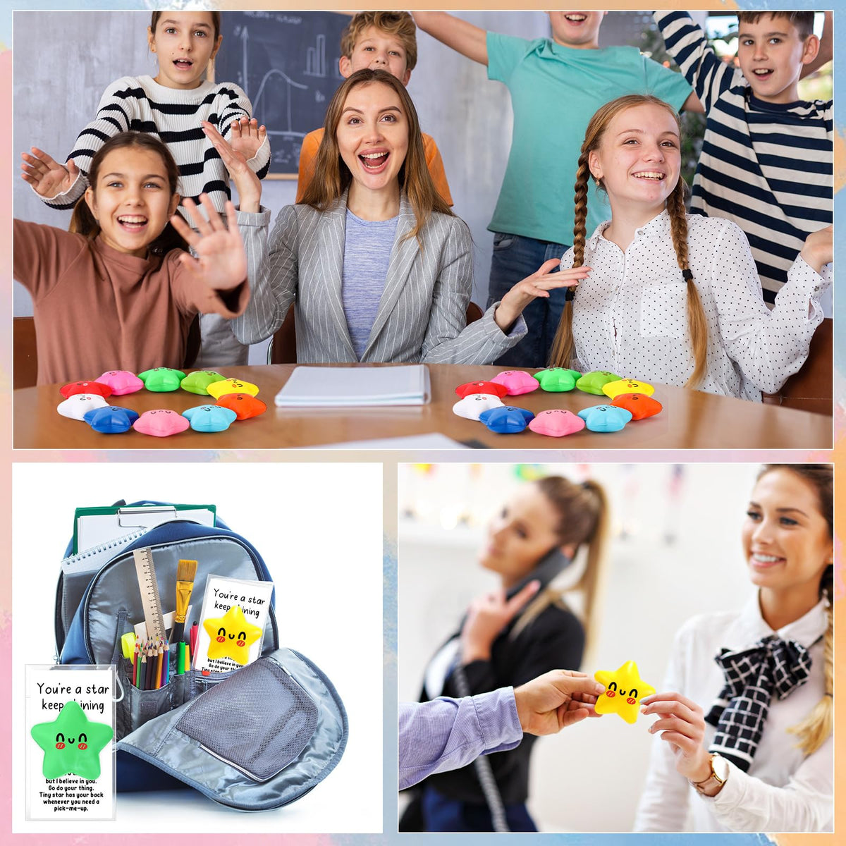 Libima 100 Pcs You're A Star Stress Balls Bulk — Motivational Gifts for Adults, Students & Coworkers
