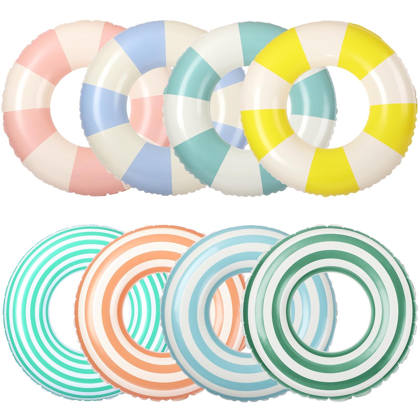 Libima 8 Pcs Inflatable Pool Floats for Adults – 29.5-Inch Lollipop Pool Rings