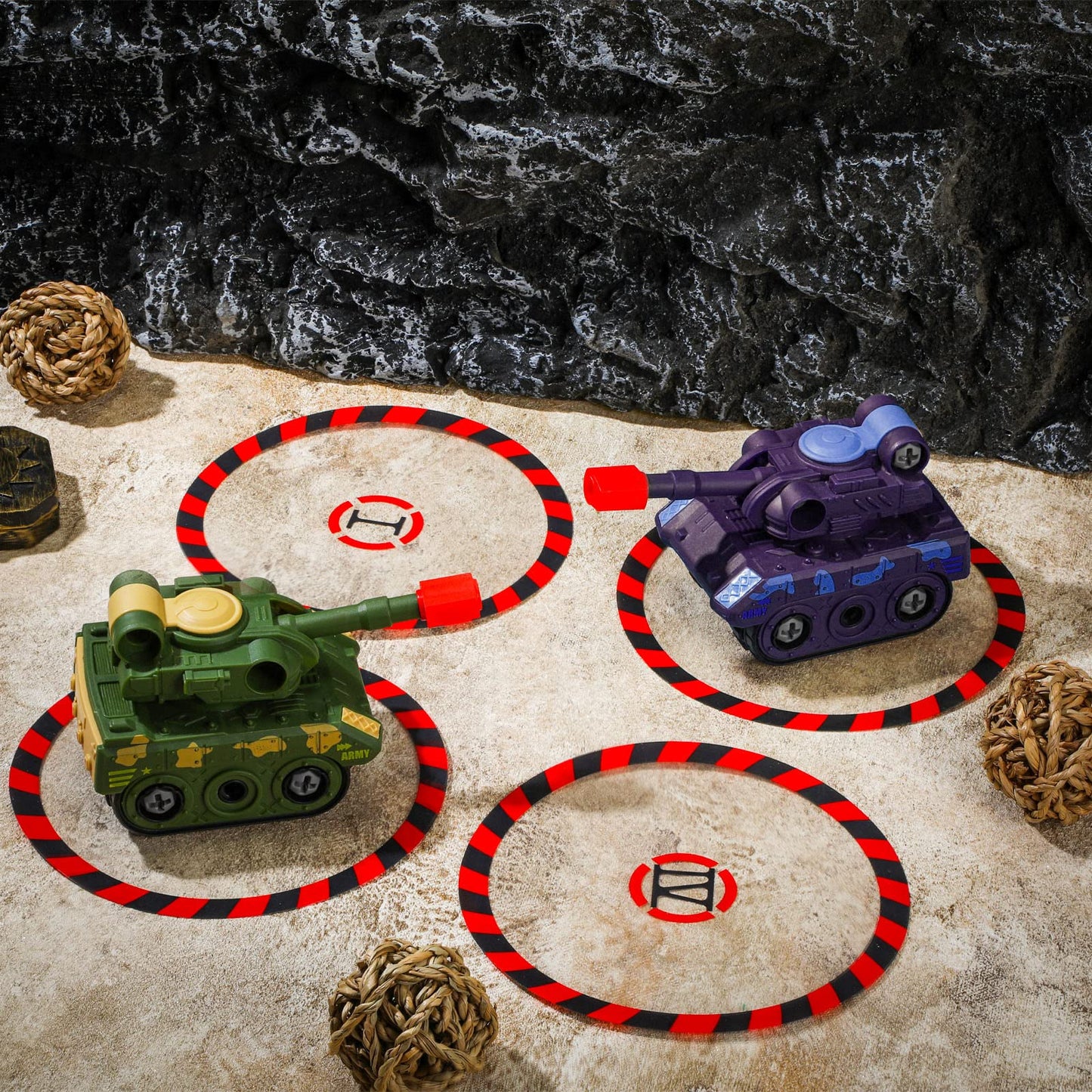 Libima 6 Pcs Round PVC Objective Point Markers – Gaming Accessory for Battle Mats (Miniatures Not Included)