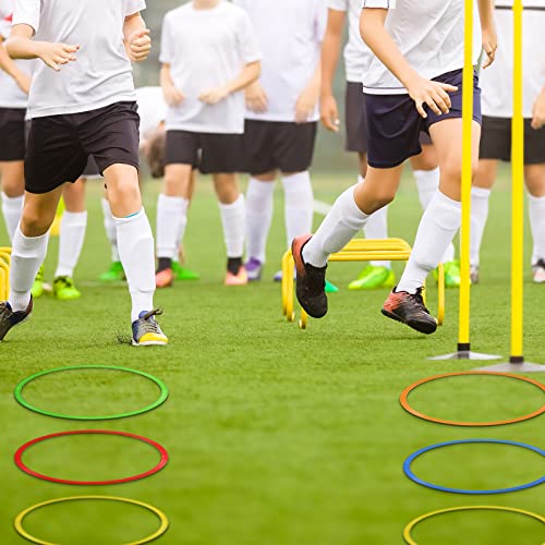 Libima Obstacle Course Ring Set – Large 18.9 Inch Plastic Hoops, 12 Pcs, 5 Colors