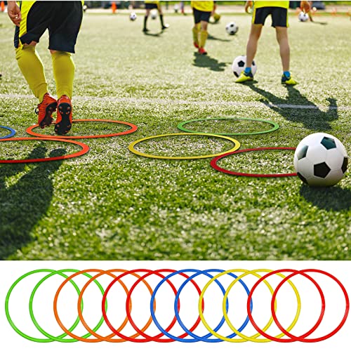 Libima Obstacle Course Ring Set – Large 18.9 Inch Plastic Hoops, 12 Pcs, 5 Colors